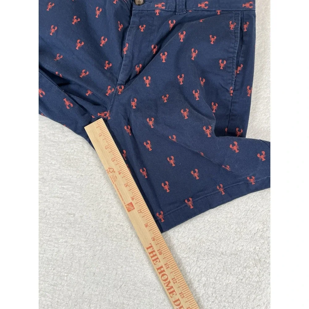J. Crew Navy Blue Shorts with Red Lobster Print